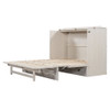 Full Size Murphy Bed With Large Drawers - Brushed White