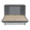 Queen Size Murphy Bed With Large Drawers - Brushed Gray