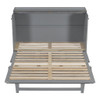 Queen Size Murphy Bed With Large Drawers - Brushed Gray