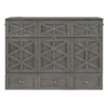 Full Size Murphy Bed With Large Drawers And USB Ports - Brushed Gray