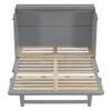 Full Size Murphy Bed With Large Drawers And USB Ports - Brushed Gray