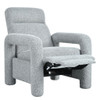 Push Back Recliner Armchair Upholstered Single Sofa With Adjustable Backrest For Living Room - Light Gray
