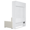 Full Size Murphy Wall Bed With Cushion - White