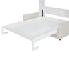 Full Size Murphy Wall Bed With Cushion - White