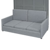 Full Size Murphy Wall Bed With Cushion - Gray
