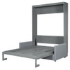 Full Size Murphy Wall Bed With Cushion - Gray