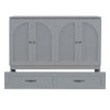 Full Size Murphy Bed With Large Drawers - Gray