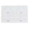 Queen Size Murphy Bed With Large Drawers - White