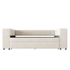 Twin Upholstered Bed With Storage And Twin Trundle, USB Charging Ports - Beige