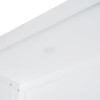 Full Size Murphy Wall Bed With Shelves, Wardrobe And LED Lights - White
