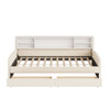 Twin Size Luxurious Upholstered Platform Bed With Storage Drawers - Beige