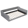 Full Long Size Upholstery Daybed And Side Storage Pocket - Gray