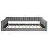 Full Long Size Upholstery Daybed And Side Storage Pocket - Gray