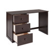 Twin Size Loft Bed With Drawers, Desk, And Wardrobe - Espresso