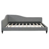Full Size Modern L Shaped Linen Daybed With Legs - Gray
