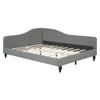Full Size Modern L Shaped Linen Daybed With Legs - Gray