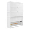 Full Size Murphy Classic Wall Bed With Shelves - White