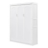Full Size Murphy Classic Wall Bed With Shelves - White