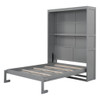 Full Size Murphy Wall Bed & Shelves - Gray