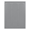 Queen Size Murphy Wall Bed With Shelves, Space Saving And Construction - Gray