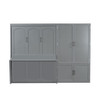 Queen Size Murphy Elegant Wall Bed With Closet - Gray