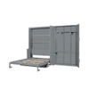 Queen Size Murphy Elegant Wall Bed With Closet - Gray