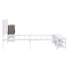 Twin Size Platform Bed With 2 Tier Storage Shelves, Storage Cabinet - White