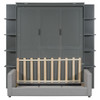 Queen Size Murphy Bed Space Saving Wall Bed With Sofa - Gray