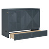 Full Size Murphy Bed With Large Drawer, USB Ports And Outlets - Gray