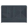Queen Size Murphy Bed With Large Drawer, USB Ports And Outlets - Gray