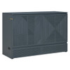 Queen Size Murphy Bed With Large Drawer, USB Ports And Outlets - Gray