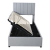 Twin Size Upholstered Platform Bed With A Hydraulic Storage System - Gray