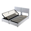 King Size Upholstered Platform Bed With A Hydraulic Storage System - Gray