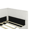Twin Size L Shaped Upholstered Daybed - Beige