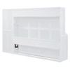 Full Size Murphy Wall Bed With Closet And Drawers - White