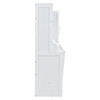Queen Size Murphy Wall Bed With Closet And Drawers - White