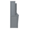 Queen Size Murphy Wall Bed With Closet And Drawers - Gray