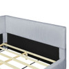 Full Size L Shaped Upholstered Daybed - Gray