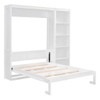 Full Size Murphy Wall Bed With Shelves - White