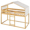 Twin Over Twin Bunk Bed With Tent - Natural