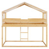 Twin Over Twin Bunk Bed With Tent - Natural