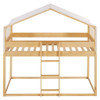 Twin Over Twin Bunk Bed With Tent - Natural
