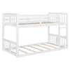 Twin Over Twin Classic Bunk Bed & Ladder - White