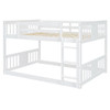 Full Over Full Bunk Bed With Ladder - White