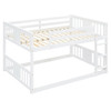 Full Over Full Bunk Bed With Ladder - White