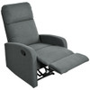 Modern Manual Recliner, Home Theater Chair With Adjustable Backrest For Living Room - Charcoal