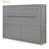 Queen Size Murphy Wall Bed - Gray