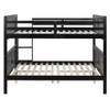 Full Over Full Bunk Bed With Ladder For Bedroom - Espresso