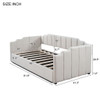 Twin Size Elegant Upholstered Daybed With Underneath Storage - Beige