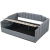 Full Size Modern Upholstered Daybed With Underneath Storage - Gray